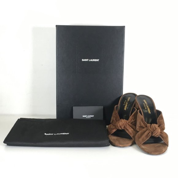 Saint Laurent (YSL) Loulou Knot Sandals Sz 37 - Picture 8 of 8